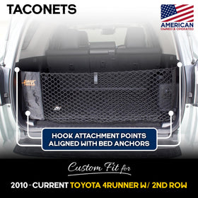 TacoNets installed in Toyota 4Runner cargo area preventing gear movement