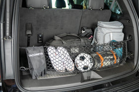 TacoNets folded in integrated storage pouch for compact transport and convenience benefit