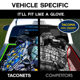 TacoNets tight 4-inch grid pattern closeup, prevents small items from slipping through