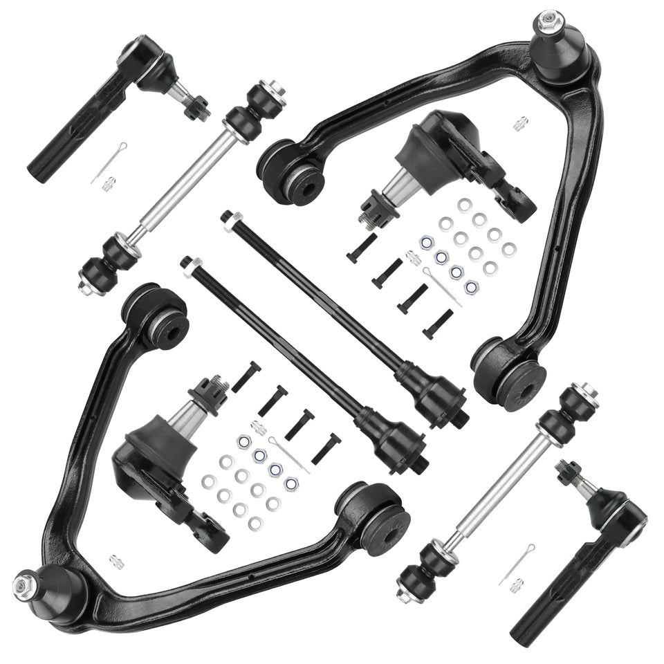 TadaMark front upper control arms packaging showing complete kit and clarity