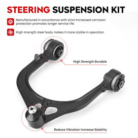 TadaMark upper control arm close-up with ball joint highlighting durable construction