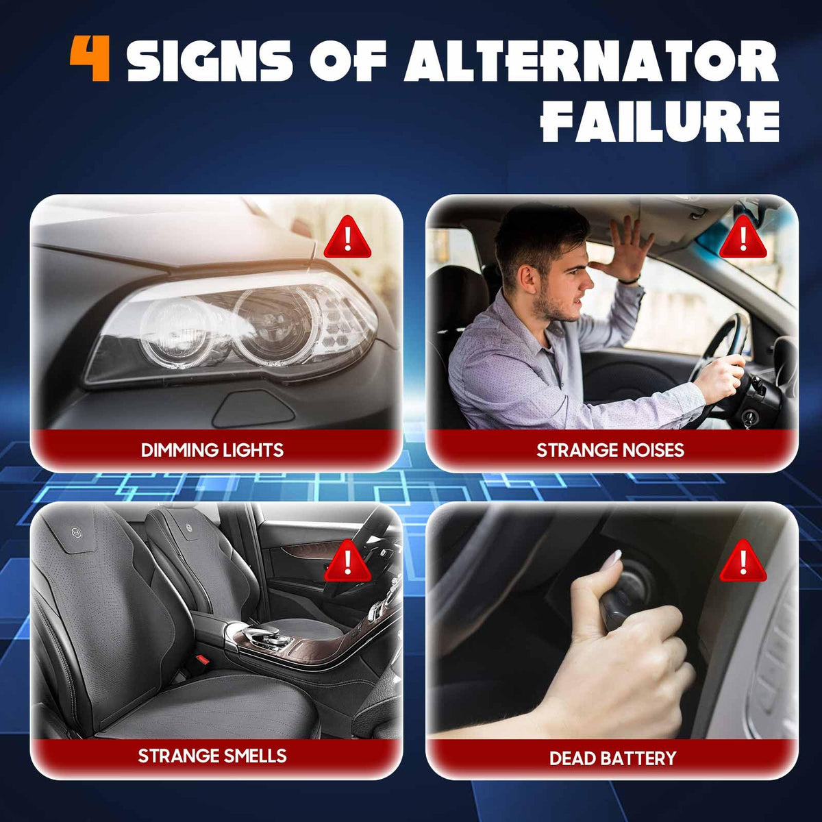 TadaMark alternator label with cross reference numbers for accurate part matching