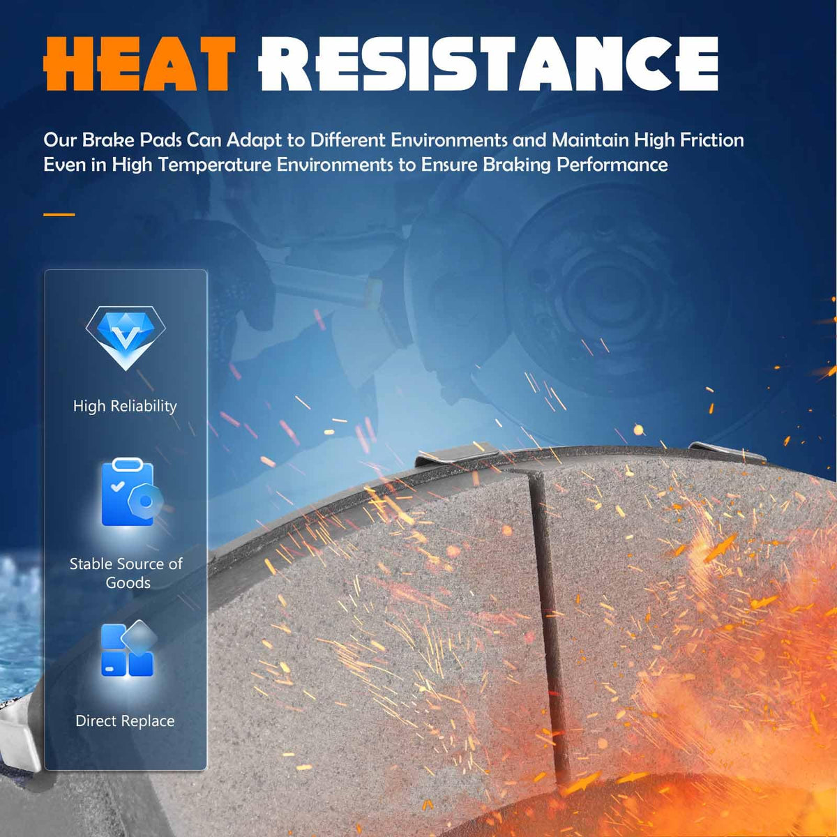 TadaMark close-up of friction surface highlighting even wear and heat dispersion