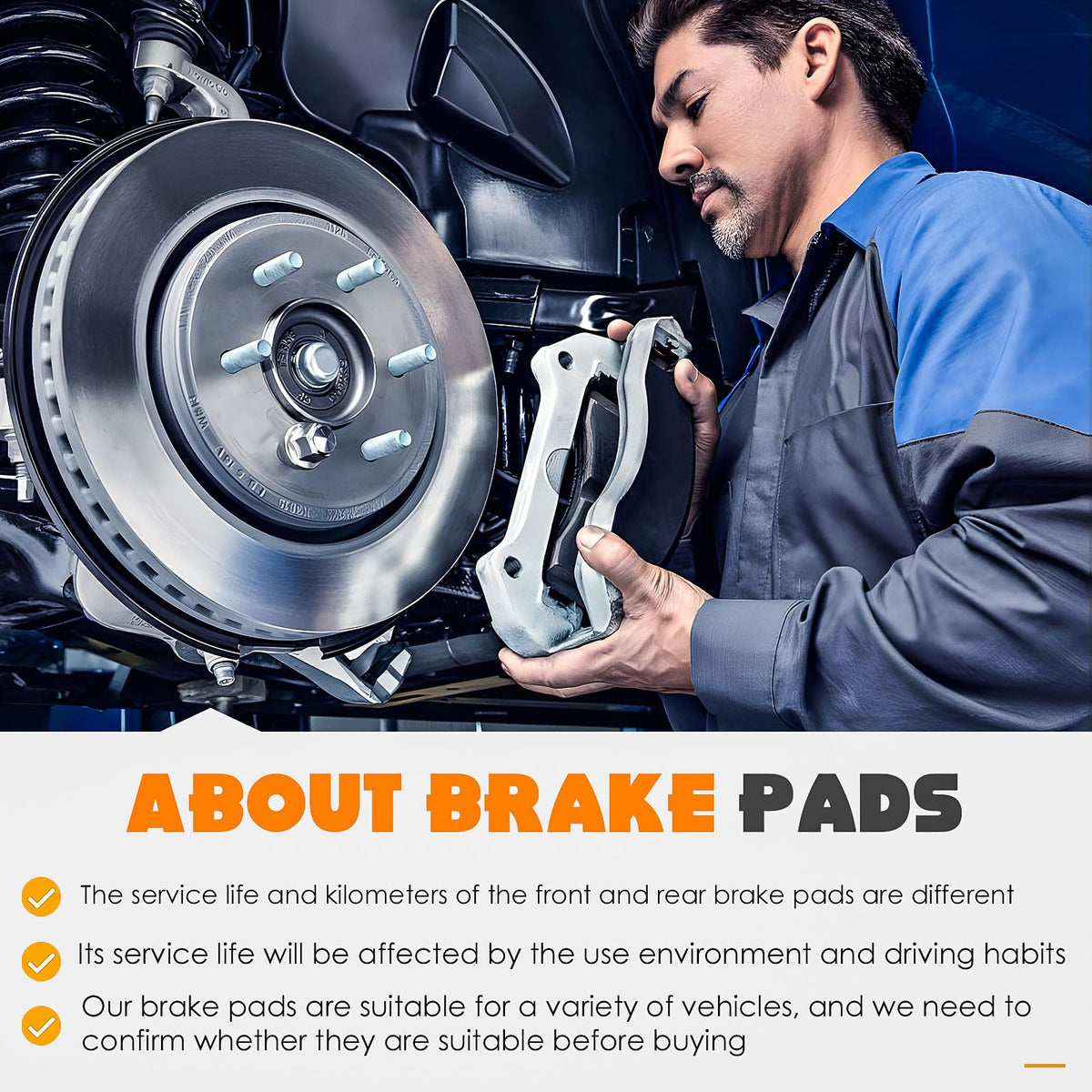 TadaMark brake pads next to ruler illustrating correct size and fit confirmation