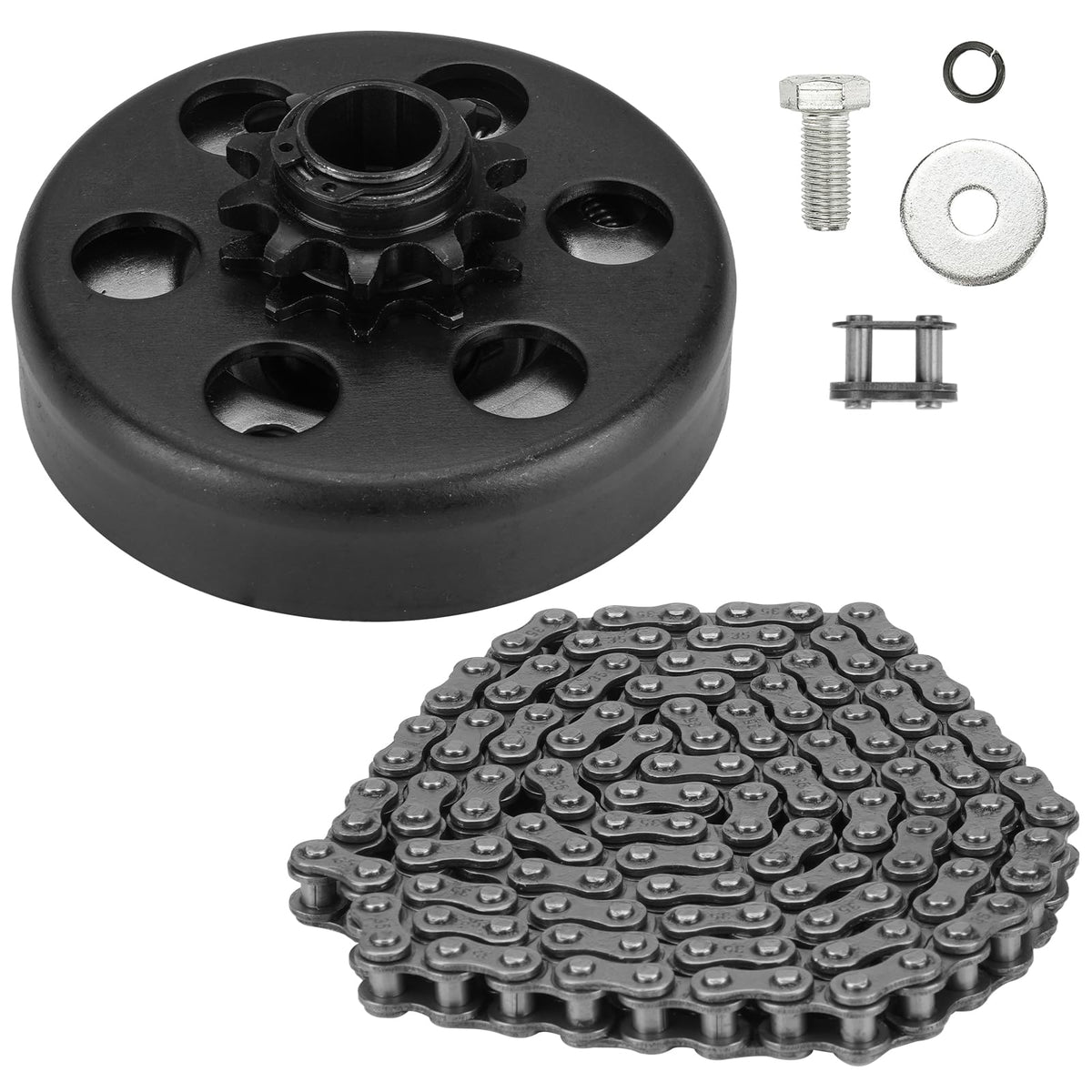 TadaMark clutch front view showing sprocket, quick visual fit benefit