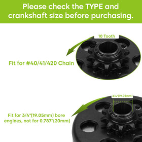 TadaMark clutch next to ruler showing 3/4 inch shaft scale benefit
