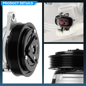 TadaMark compressor pulley side profile showing 6-groove design for proper belt alignment