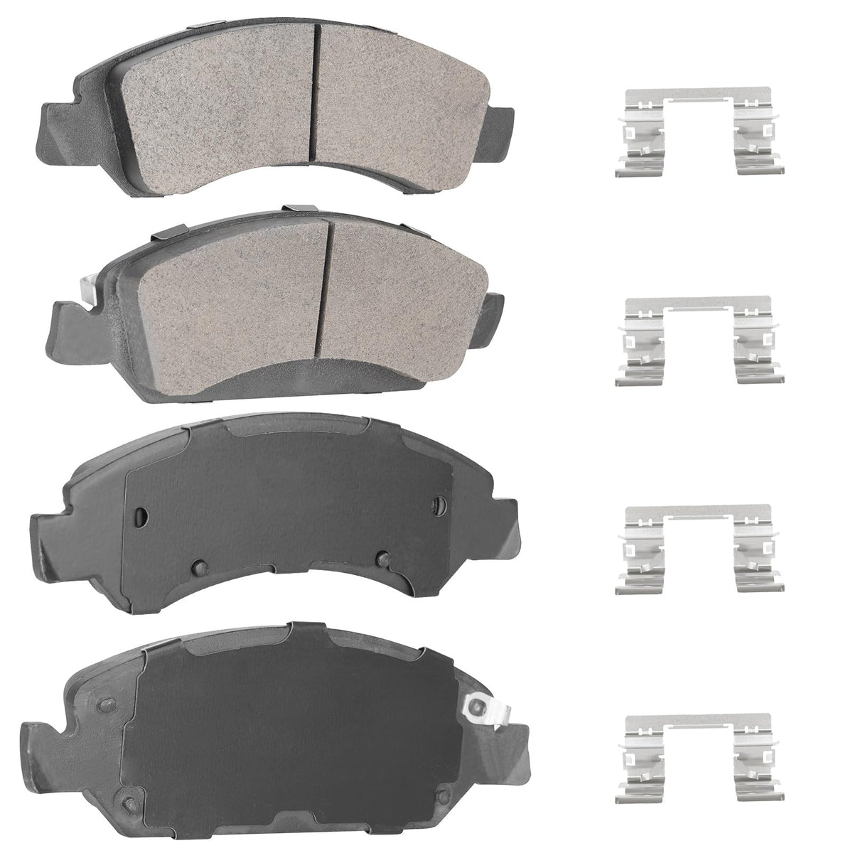 TadaMark front brake pads front view showing full set and fitment benefits