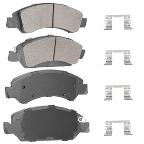 TadaMark front brake pads front view showing full set and fitment benefits