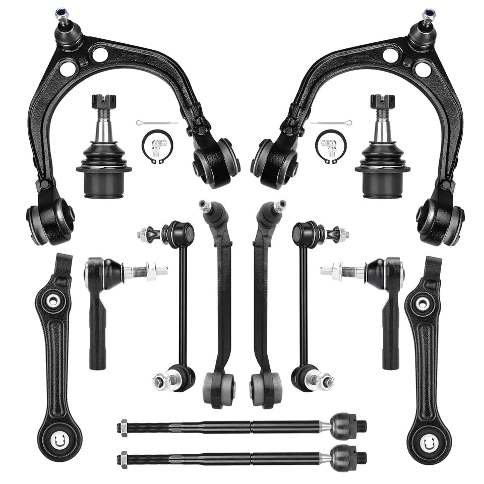 TadaMark front suspension kit packaging showing complete 14-piece set and labels for easy identification