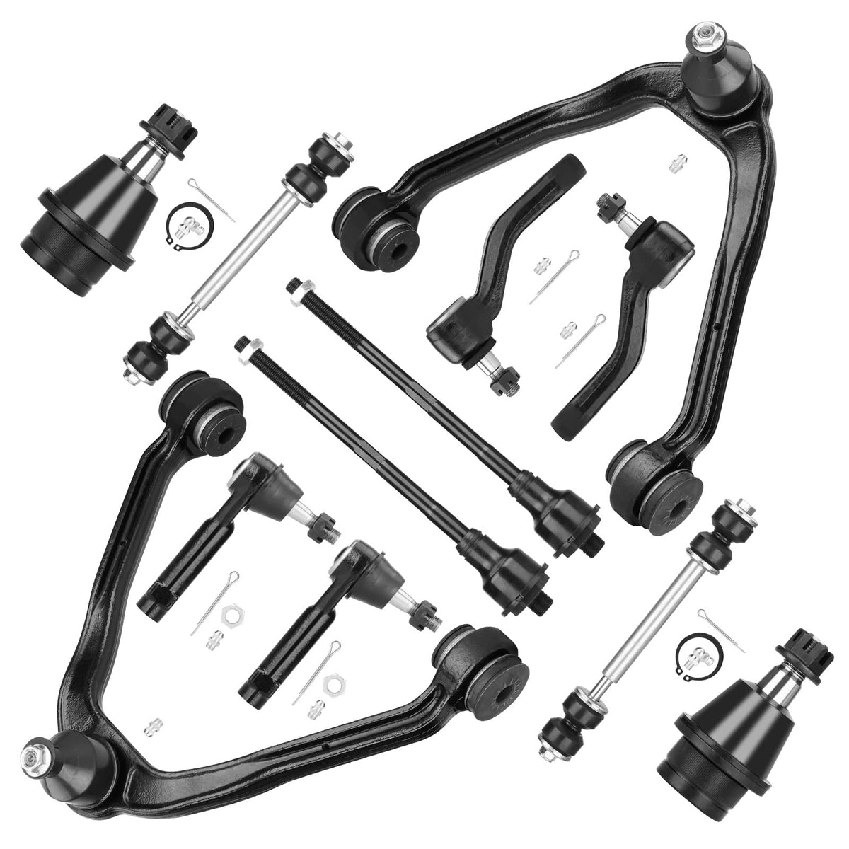 TadaMark front upper control arms packaging showing complete kit and convenience