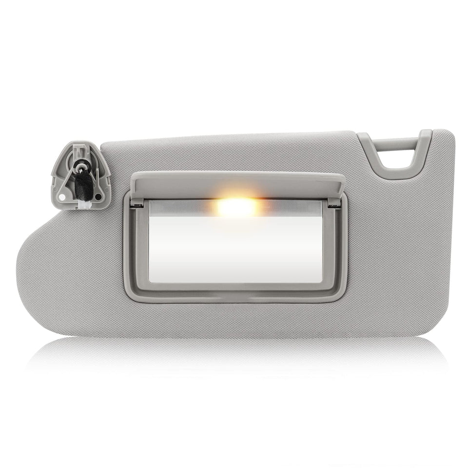 TadaMark front view of left driver sun visor showing clean OEM appearance and fit