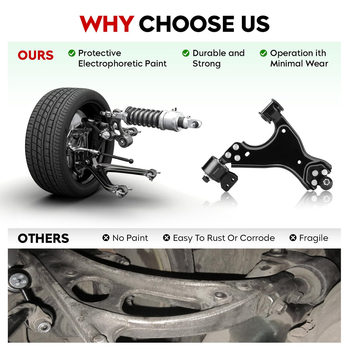 TadaMark outer tie rod end ball joint close-up showing steering precision benefit