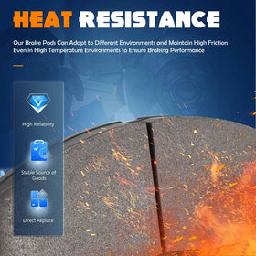 TadaMark pad friction surface close-up showing texture and improved heat control