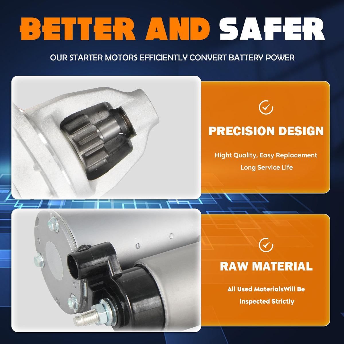 TadaMark starter mounting flange detail for accurate bolt alignment