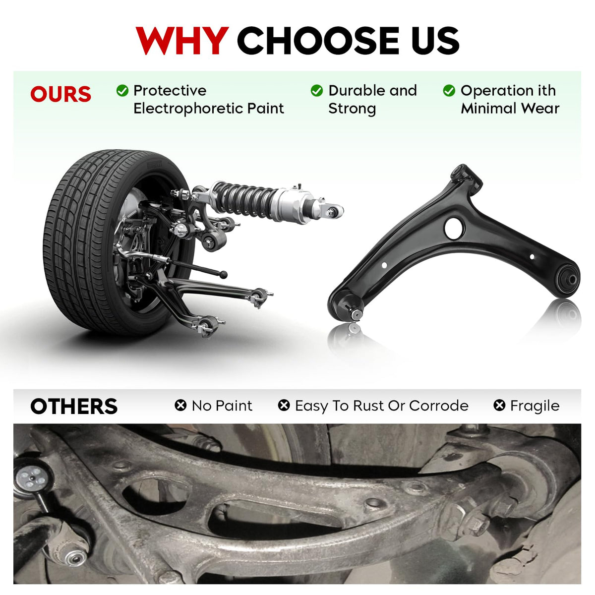 TadaMark sway bar end link and tie rods displayed to simplify full-front replacement