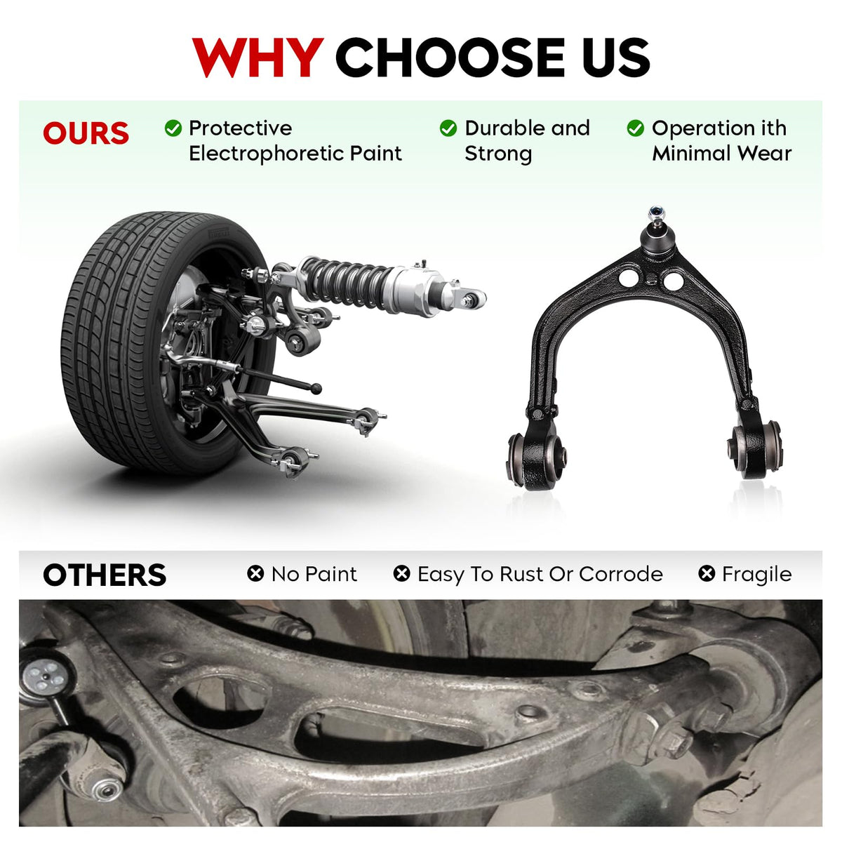TadaMark inner and outer tie rod ends detail demonstrating precise steering connection
