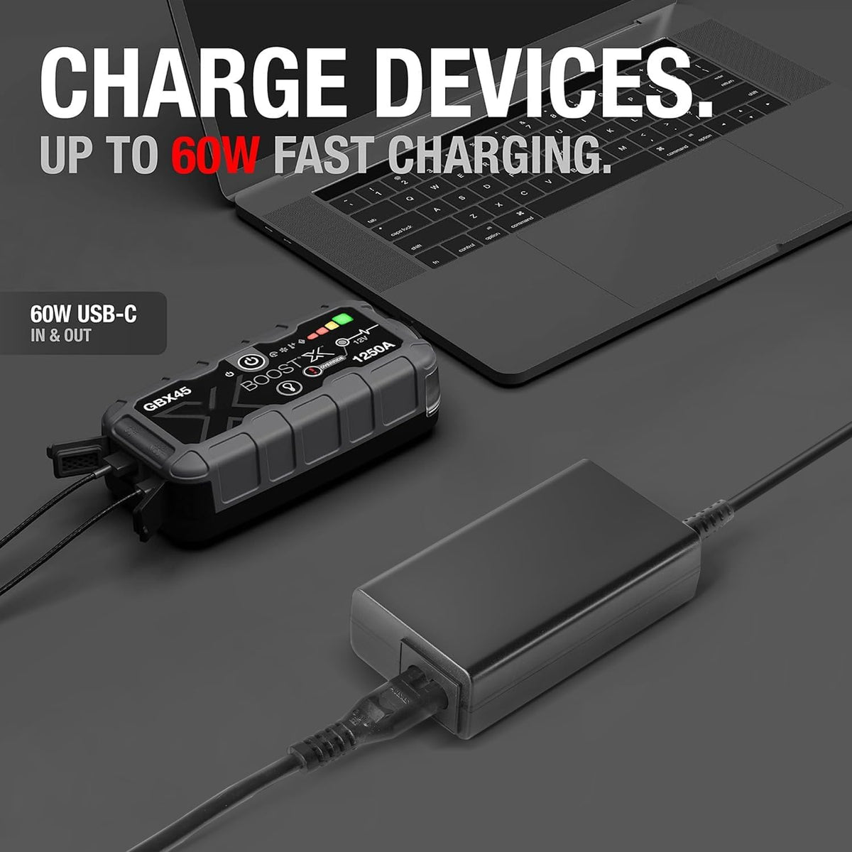TAIFU USB-C connector close-up demonstrating secure fit and fast charging benefit