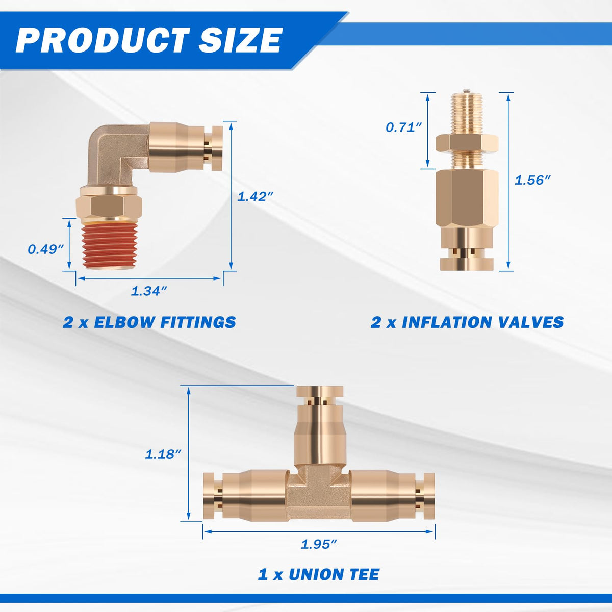 Taiidaues CA360 brass DOT fittings close-up highlighting corrosion resistance and durability