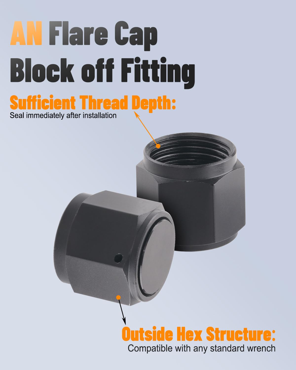 Taiidaues cap installed on fuel line demonstrating leak-preventing seal