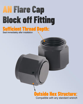 Taiidaues cap installed on fuel line demonstrating leak-preventing seal
