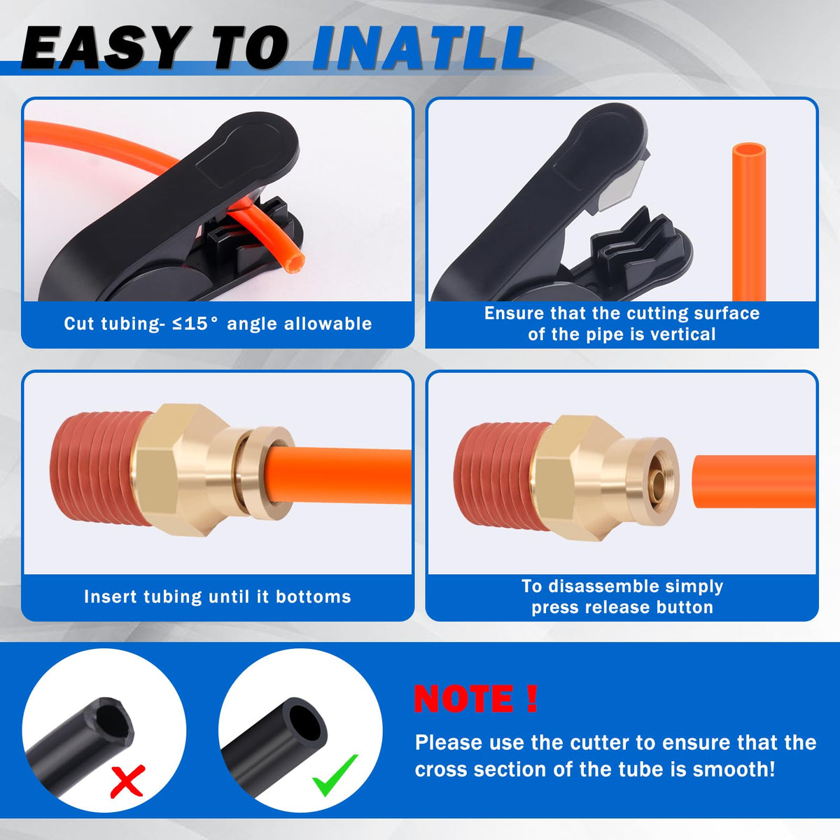 Taiidaues kit contents flatlay with thread seal tape ready for leak-free joints