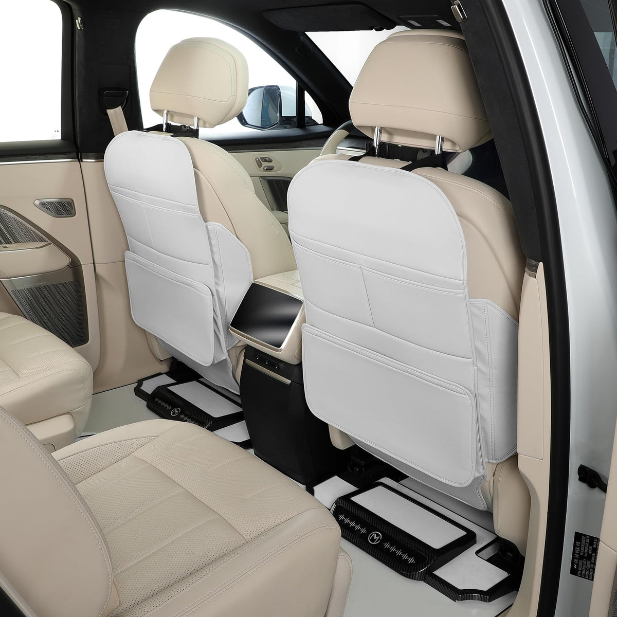 TAIKOO front view of seat back protector showing full coverage and neat look