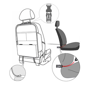 TAIKOO protector in family vehicle with kids illustrating tidy back seat