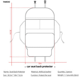 TAIKOO adjustable strap and buckle securing protector tightly to seat