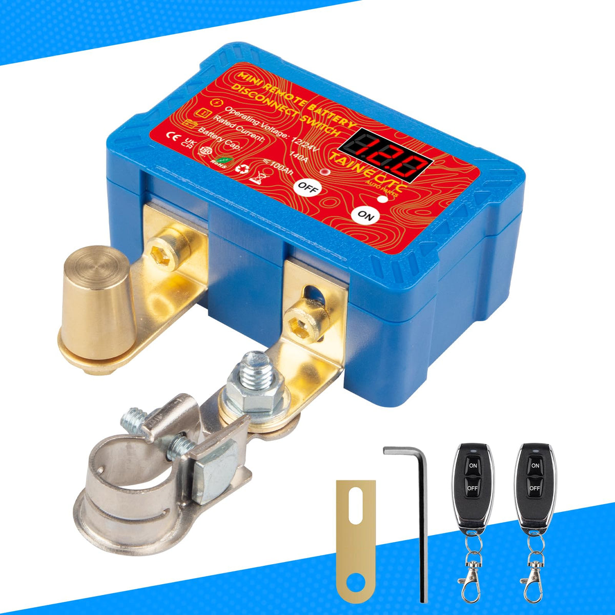 TAINECTC front panel with LED voltage display showing clear readings and easy monitoring