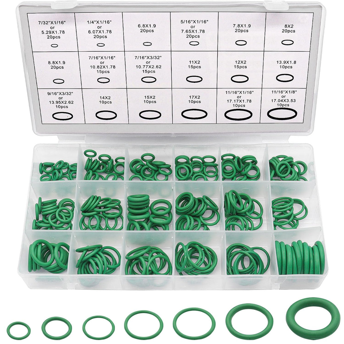 Taiss organized plastic case open with labeled compartments for speed