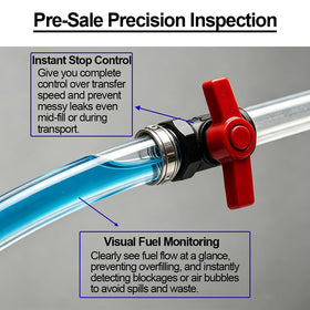 Taiss hose next to ruler showing 14-inch length for accurate sizing