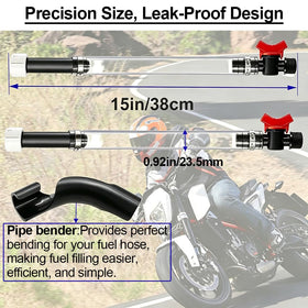 Taiss transparent 14-inch hose close-up displaying fuel visibility benefit