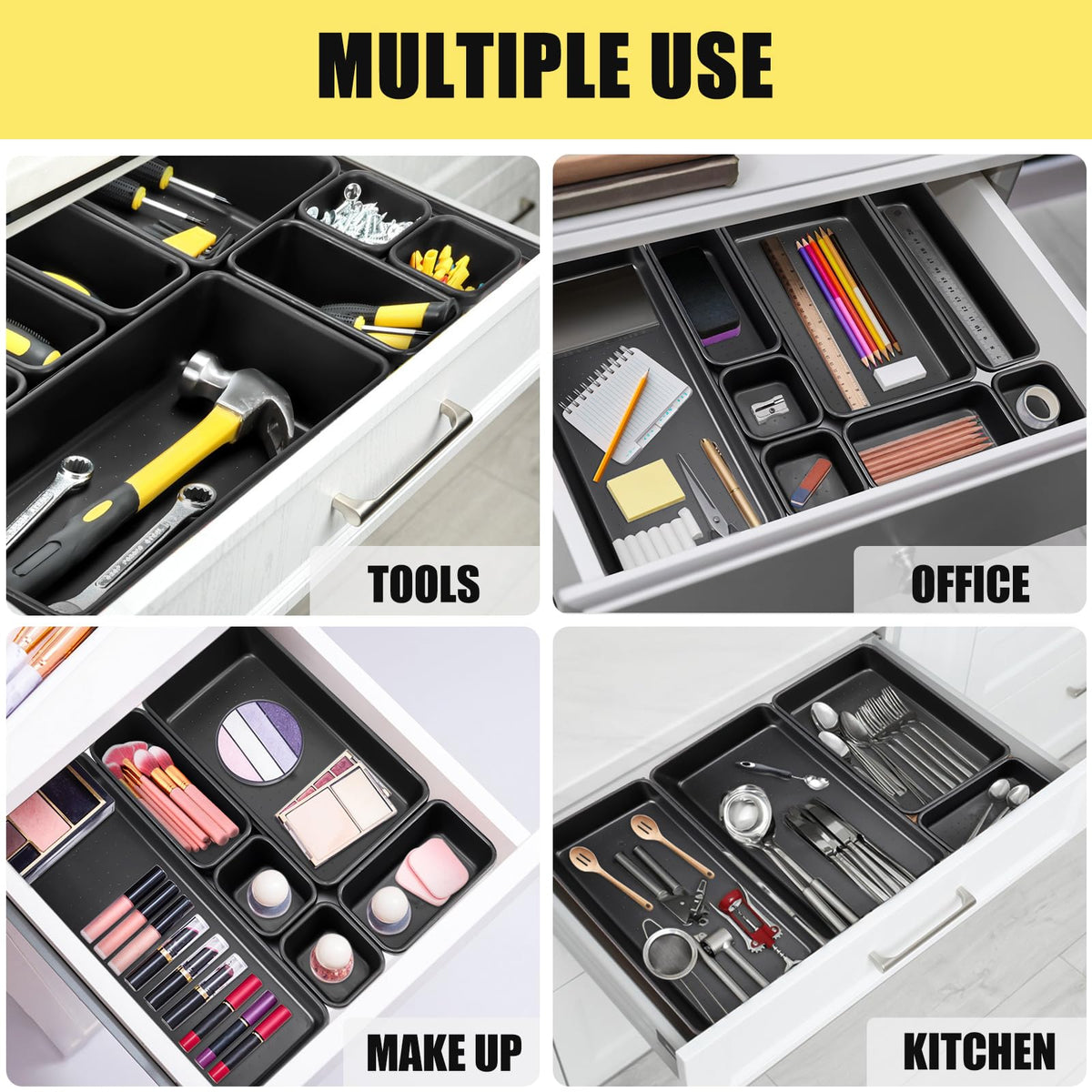 Takytao trays fitted inside a toolbox drawer improving tool access