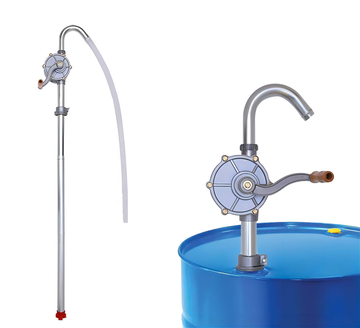 TALFIT front assembly showing pump on drum and easy setup benefit