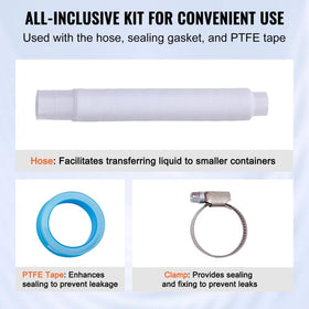 TALFIT telescopic hose and clamp showing secure fluid routing benefit