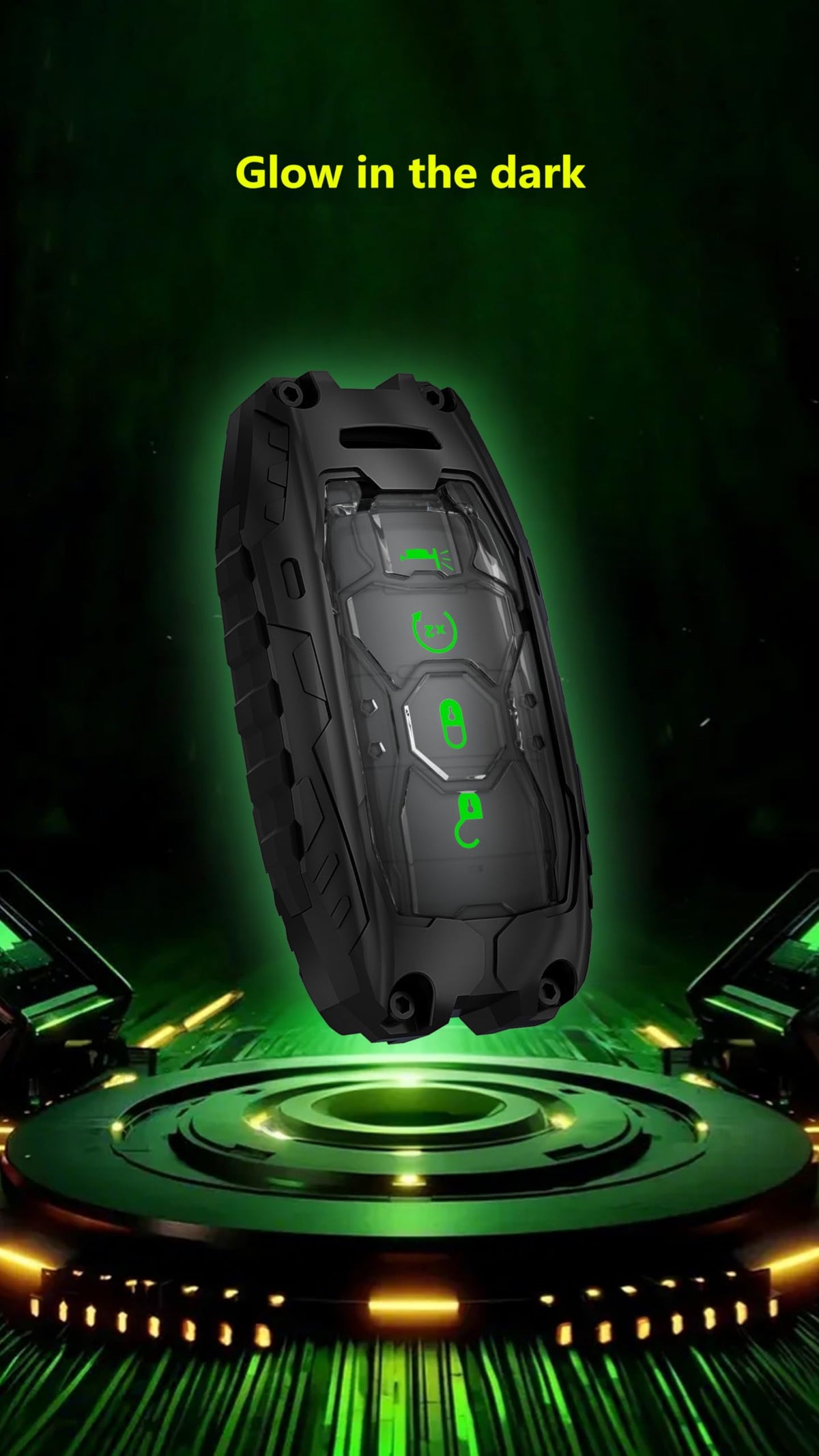 TALKMOON cover installed on RAM key in hand demonstrating improved grip and style
