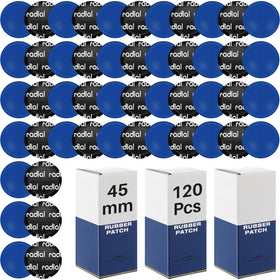 Tallew front packaging bucket showing 120 patches and easy storage benefit