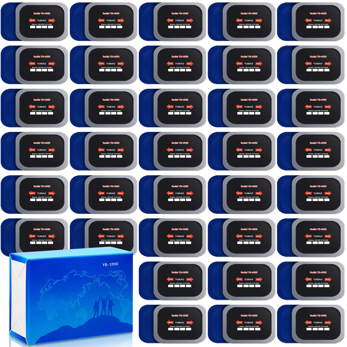 Tallew front packaging showing 80 patches for reliable roadside repairs