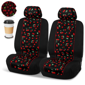 Tallew front seat covers cherry pattern showing full coverage and style benefit