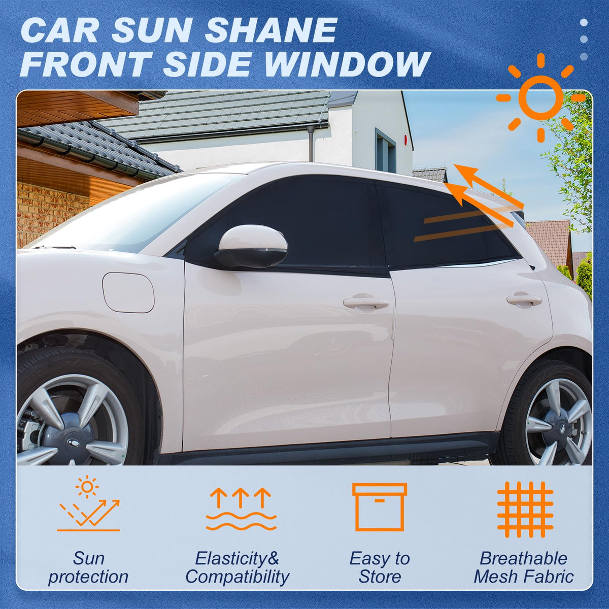 Tallew fitted to rear window providing shade and privacy