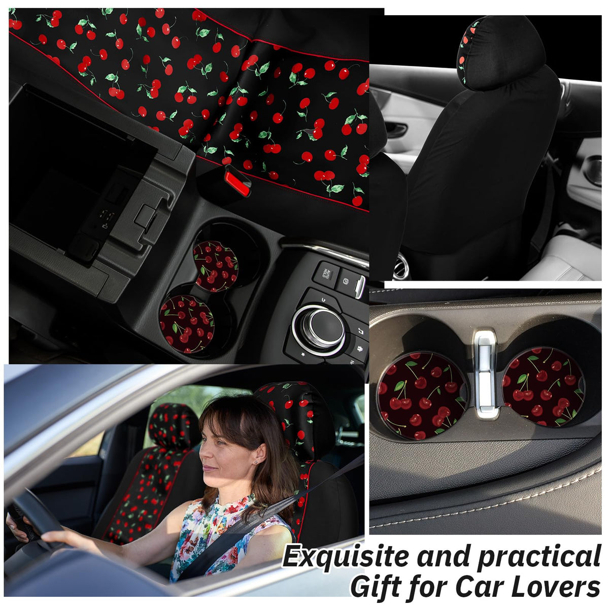 Tallew lifestyle view of car interior with cherry accents adding personality benefit
