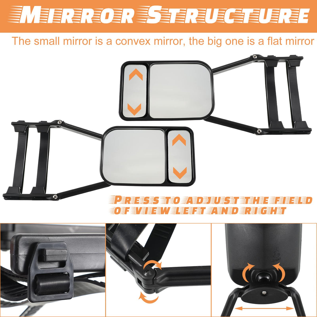 Tallew mounted on compact SUV mirror showing improved side and rear visibility