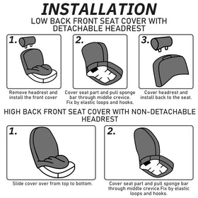 Tallew seat cover size comparison on standard seat showing universal fit benefit