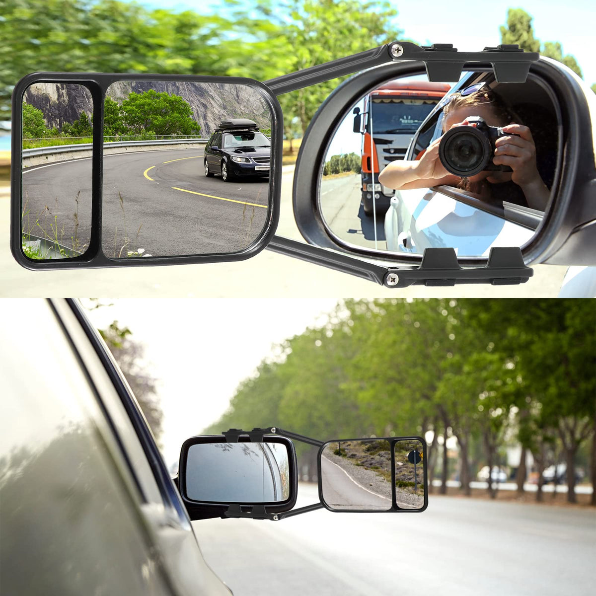 Tallew mirror held next to hand showing scale for quick size assessment benefit