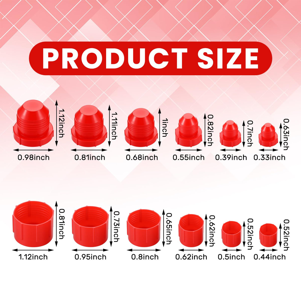 Tallew size-sorted array laid out to display AN3 through AN12 variety and organization