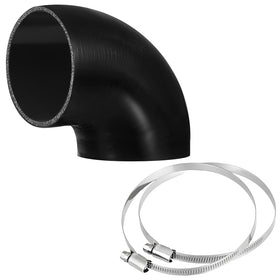 Tandefio front view of 4-inch 90° silicone elbow showing kit benefits