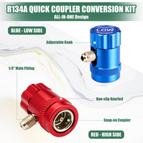 Tandefio self-sealing can tap valve close-up for controlled refrigerant access