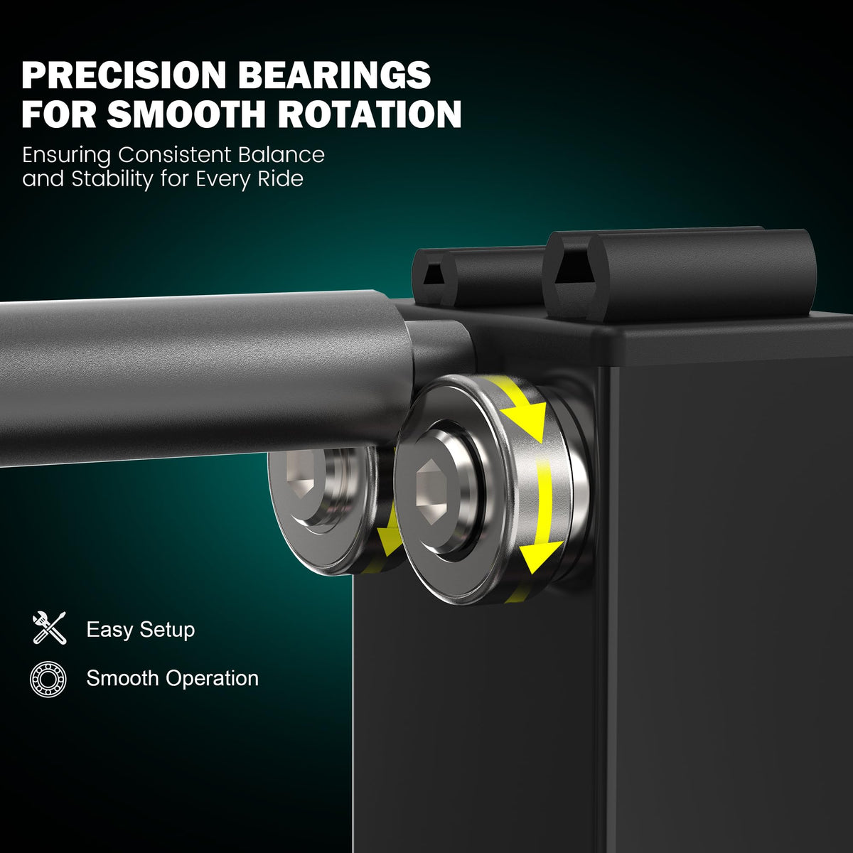 Tanfix balancer closeup of spindle delivering smooth rotation benefit