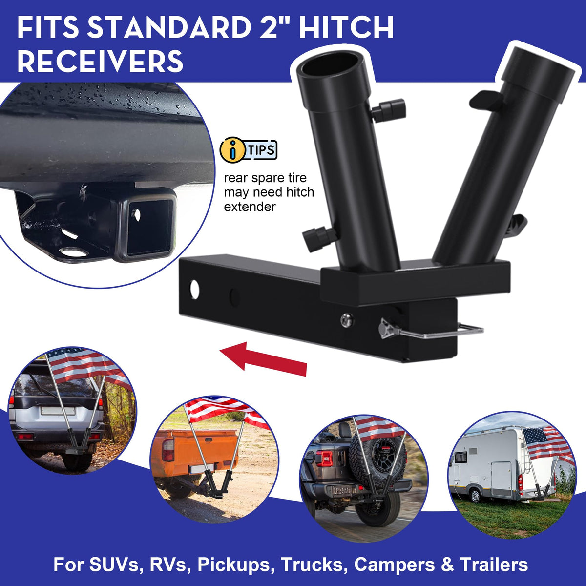 Tanfix folded-down mount clearing tailgate to allow rear access benefit